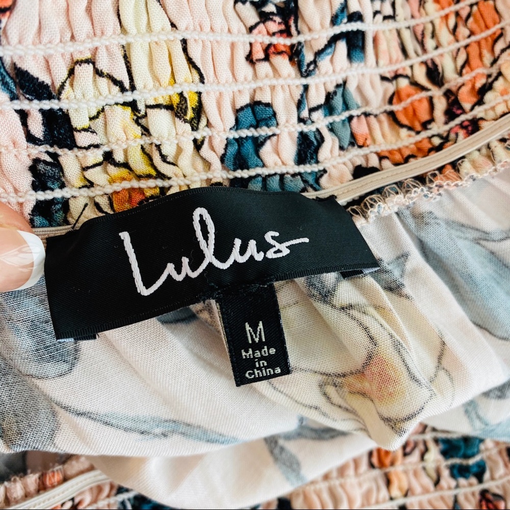 Lulus Hello Darling Blush Off-the-Shoulder Dress M - Picture 5 of 16